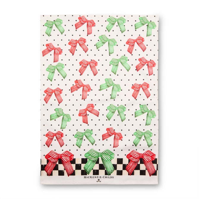Holiday Bow Printed Dish Towel image number 2