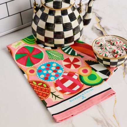 Jolly Ornaments Printed Dish Towel