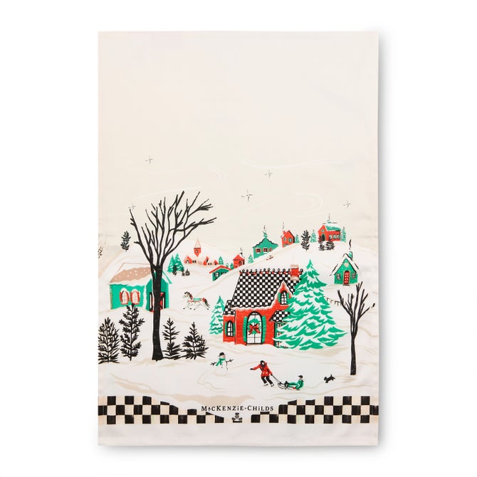 Alpine Village Printed Dish Towel image number 2