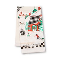 Alpine Village Printed Dish Towel