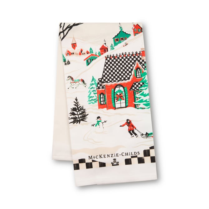 Alpine Village Printed Dish Towel image number 0