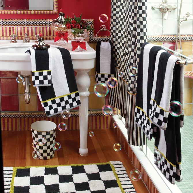 Courtly Check Shower Curtain image number 3