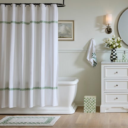 Signature Collection Sage Check Shower Curtain