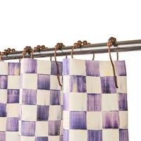 Violet Check Shower Curtain