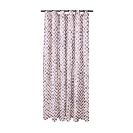 Violet Check Shower Curtain