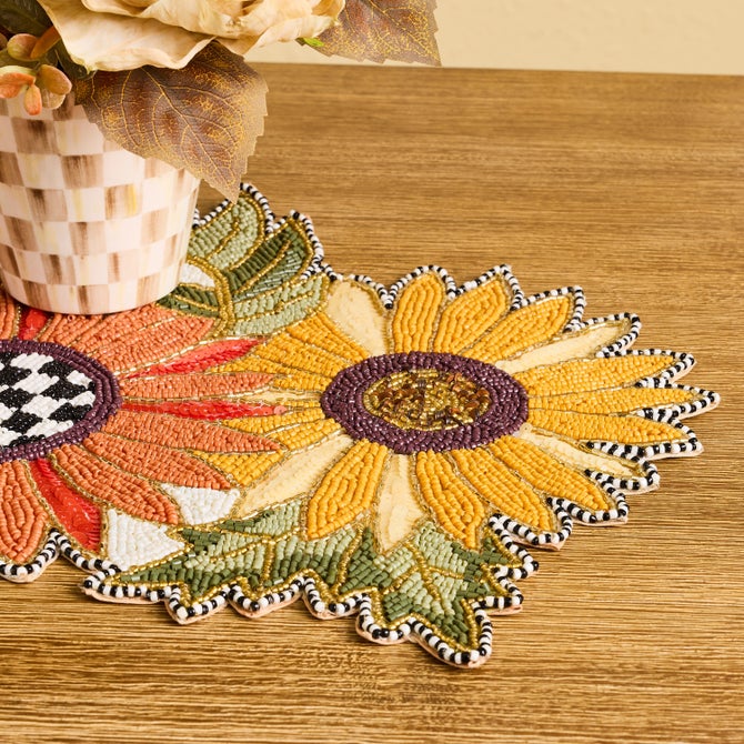 Sunflower Beaded Table Runner image number 1
