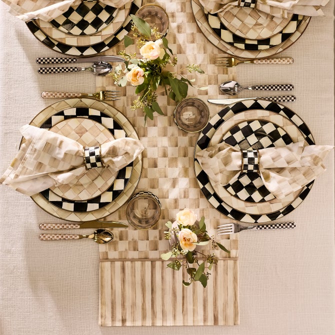 Mocha Check Table Runner image number 5