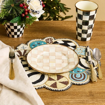 Natural Noel Jolly Ornaments Placemat