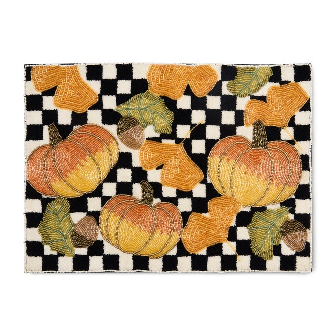 Checked Pumpkin Harvest Placemat image number 0