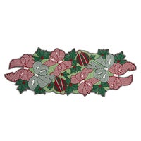 Bows and Ornaments Beaded Table Runner