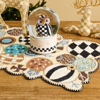 Natural Noel Jolly Ornaments Table Runner