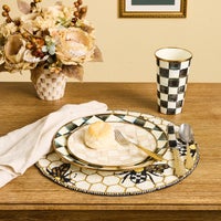 Gold Bee Beaded Placemat