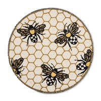 Gold Bee Beaded Placemat