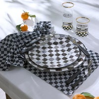 Black Check Napkin, Set of 4