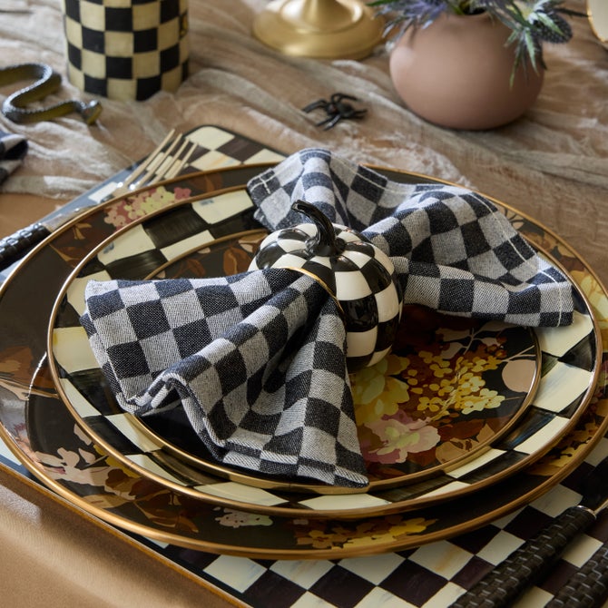 Black Check Napkin, Set of 4 image number 2