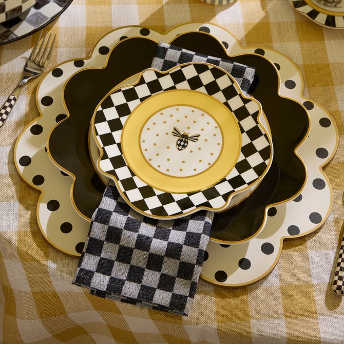 Black Check Napkin, Set of 4 image number 5