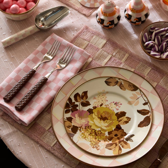 Pink Check Napkin, Set of 4 image number 7