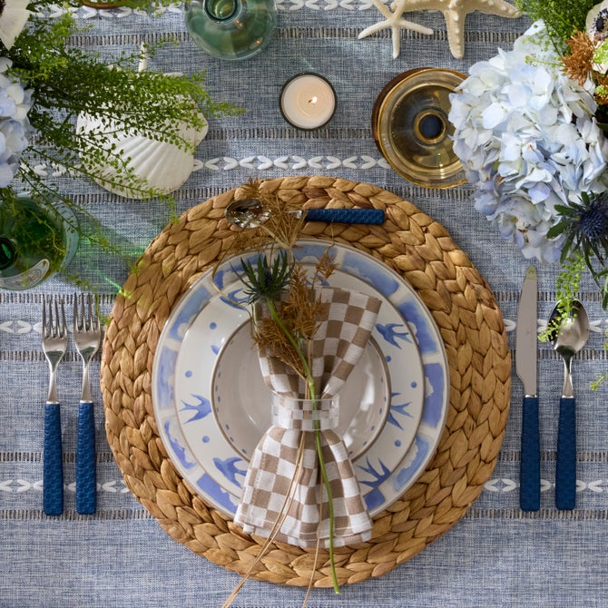Flax Check Napkin, Set of 4 image number 6