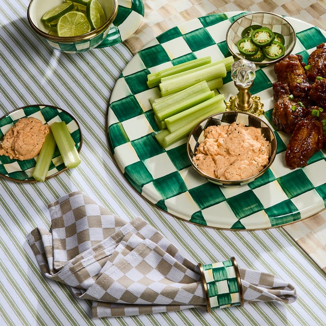 Flax Check Napkin, Set of 4 image number 2