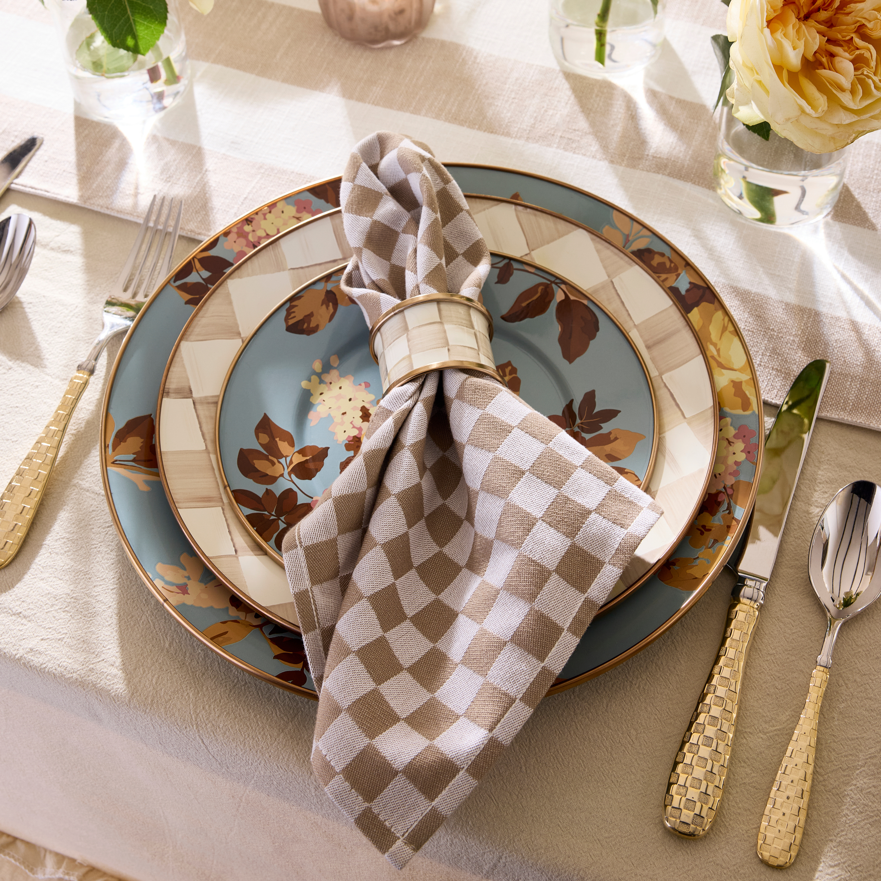 MacKenzie-Childs Flax Check Napkin