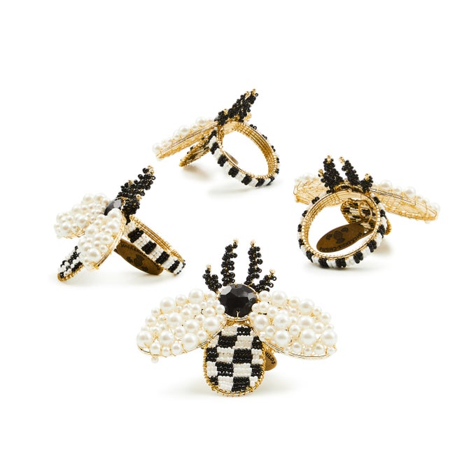 Bee Napkin Rings, Set of 4 image number 0