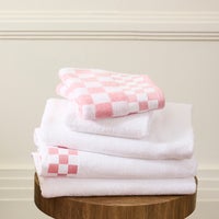 Rosy Check Hand Towel