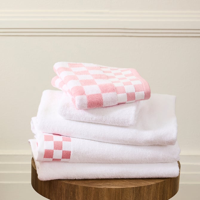 Rosy Check Hand Towel image number 5