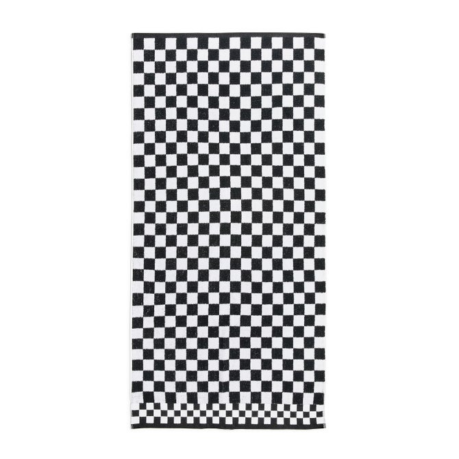 Black Check Bath Towel image number 2