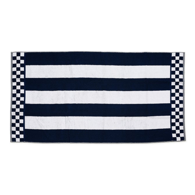 Indigo Stripe Bath Towel image number 2