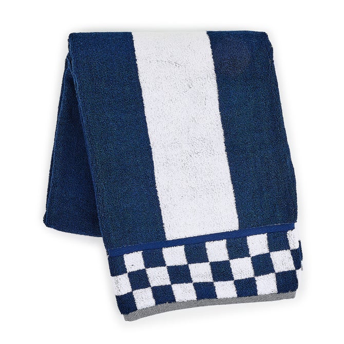 Indigo Stripe Bath Towel image number 0