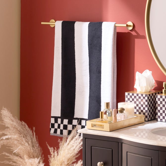 Courtly Striped Bath Towel image number 2
