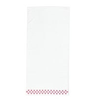 Bath Towel with Rose Check Border