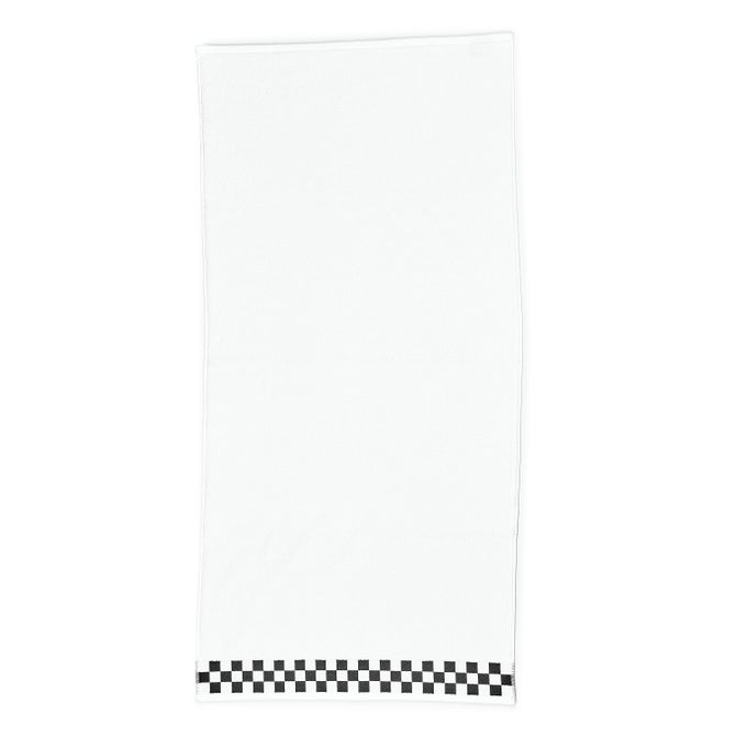 Bath Towel with Indigo Check Border image number 2