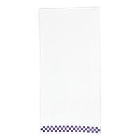 Bath Towel with Violet Check Border