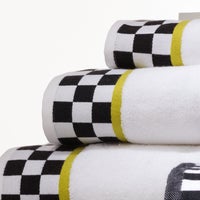 Black & White Check Bath Towel
