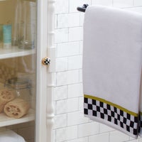 Black & White Check Bath Towel