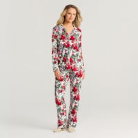Posh Peanut Wild Rose Check Women's Pajama Set