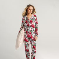 Posh Peanut Wild Rose Check Women's Pajama Set