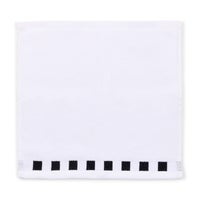 Washcloth with Black Check Border