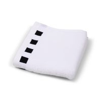 Washcloth with Black Check Border