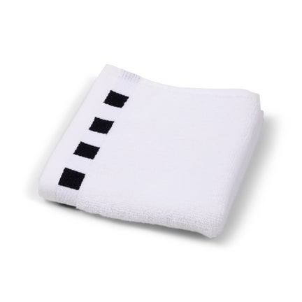 Washcloth with Black Check Border