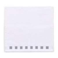 Washcloth with Grey Check Border