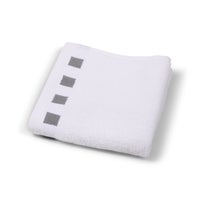 Washcloth with Grey Check Border