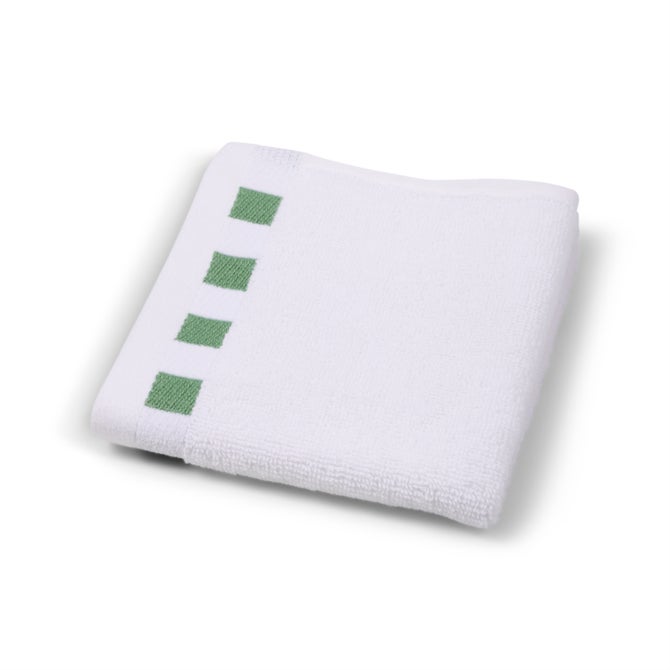 Washcloth with Sage Green Check Border image number 0