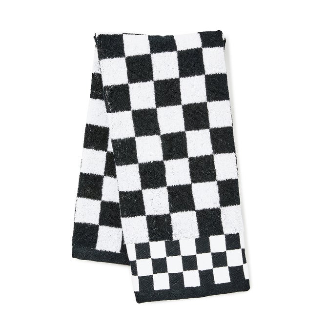 Black Check Hand Towel image number 0
