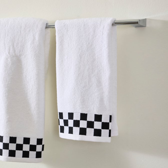 Hand Towel with Black Check Border image number 1