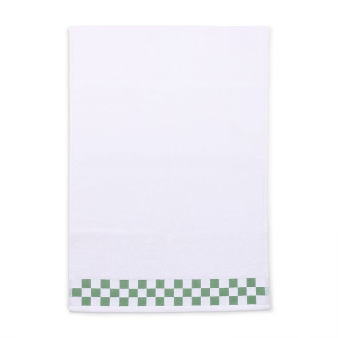 Hand Towel with Sage Green Check Border image number 2