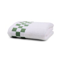 Hand Towel with Sage Green Check Border