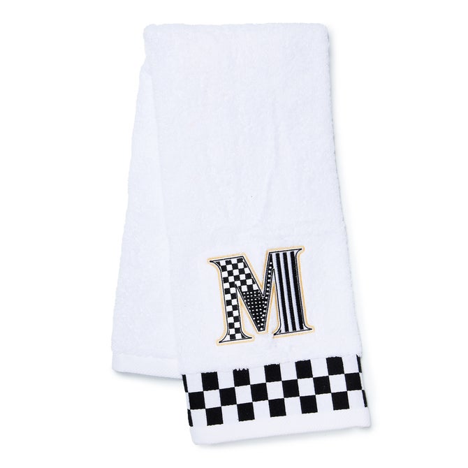 Monogram "M" Check Hand Towel image number 0