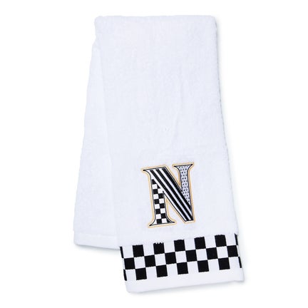 Monogram "N" Check Hand Towel